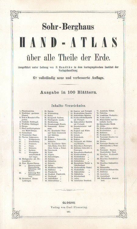 Sohr-Berghaus Hand-Atlas 1874 (100)
Titel, inhoud / Title, contents