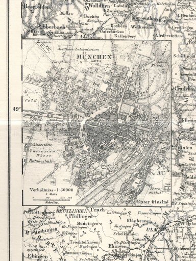 Sohr-Berghaus Hand-Atlas 1874 (100)
23b. München / Munich