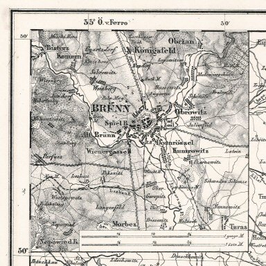 Sohr-Berghaus Hand-Atlas 1874 (100)
33a. Brünn (Brno)