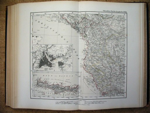 Sohr-Berghaus Hand-Atlas 1874 (100)
72. Europees Turkije (ZW) / Turkey in Europe (SW)
