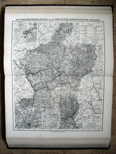 Sohr-Berghaus Hand-Atlas 1883 (100)
31. Das Grossherzogthum Hessen und der Preussische Regierungsbezirk Wiesbaden