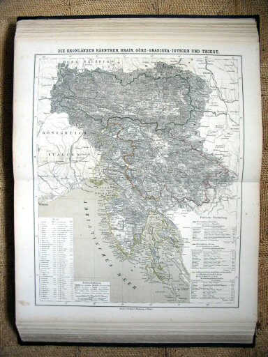 Sohr-Berghaus Hand-Atlas 1883 (100)
36. Die Kronländer Kärnthen, Krain, Görz, Gradisca, Istrien und Triest