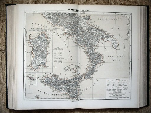 Sohr-Berghaus Hand-Atlas 1883 (100)
46. Zuid-Italië / Southern Italy