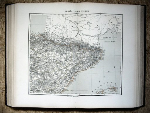 Sohr-Berghaus Hand-Atlas 1883 (100)
52a. Nordöstliches Spanien