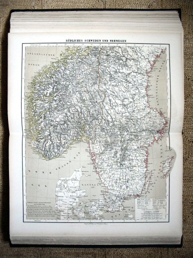 Sohr-Berghaus Hand-Atlas 1883 (100)
63. Noorwegen en Zweden, zuid / Norway and Sweden, south
