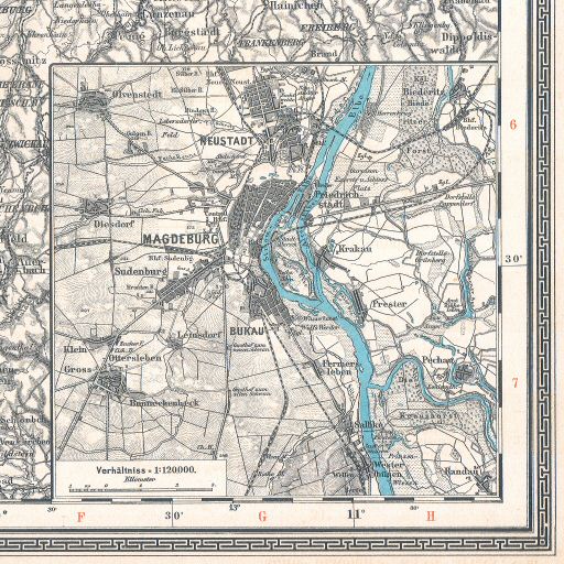 Sohr-Berghaus Hand-Atlas (1891)
18a. Magdeburg