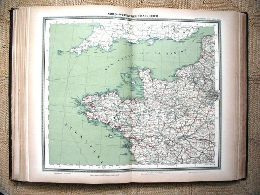 Sohr-Berghaus Hand-Atlas 1891 (100)
48. Frankrijk (NW) / France (NW)