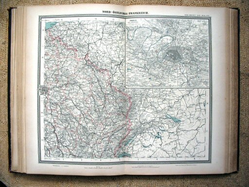 Sohr-Berghaus Hand-Atlas 1891 (100)
49. Frankrijk (NO) / France (NE)