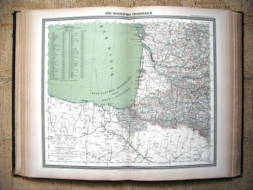 Sohr-Berghaus Hand-Atlas 1891 (100)
50. Frankrijk (ZW) / France (SW)