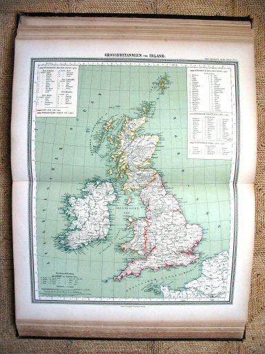 Sohr-Berghaus Hand-Atlas (1891)
53. Britse Eilanden / British Isles