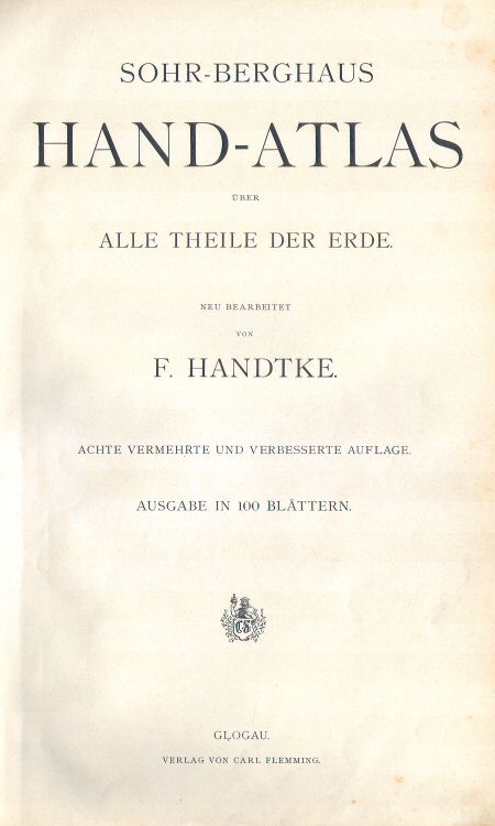 Sohr-Berghaus Hand-Atlas 1892 (100)
Titelpagina / Title page
