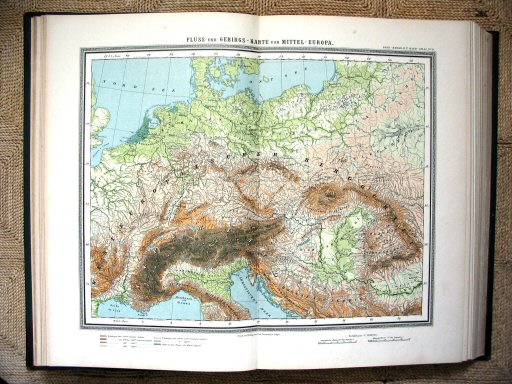 Sohr-Berghaus Hand-Atlas 1892 (100)
9. Midden-Europa, oro-hydrografisch
9. Central Europe, oro-hydrographical