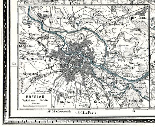 Sohr-Berghaus Hand-Atlas (1892)
17a. Breslau (Wrocław)