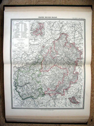 Sohr-Berghaus Hand-Atlas (1892)
21. Hessen-Nassau / Hesse-Nassau