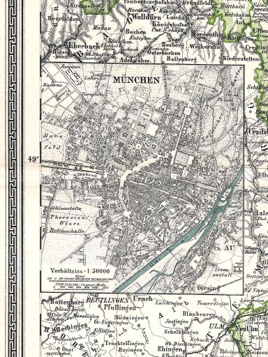 Sohr-Berghaus Hand-Atlas (1892)
25b. München / Munich