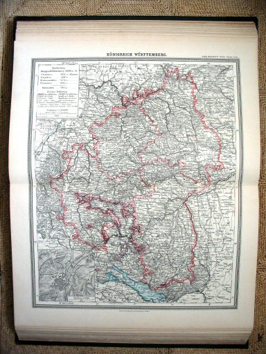 Sohr-Berghaus Hand-Atlas (1892)
26. Württemberg / Wurtemberg