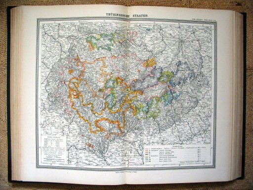 Sohr-Berghaus Hand-Atlas (1892)
29. Thüringen / Thuringian States