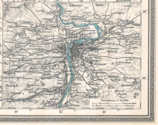 Sohr-Berghaus Hand-Atlas 1892 (100)
34a. Praag / Prague