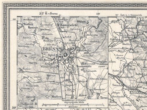 Sohr-Berghaus Hand-Atlas 1892 (100)
35a. Brünn (Brno)