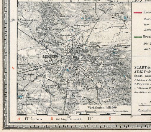 Sohr-Berghaus Hand-Atlas 1892 (100)
41a. Lemberg (Львів = L'viv)
