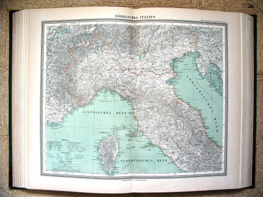Sohr-Berghaus Hand-Atlas 1892 (100)
45. Noord-Italië / Northern Italy