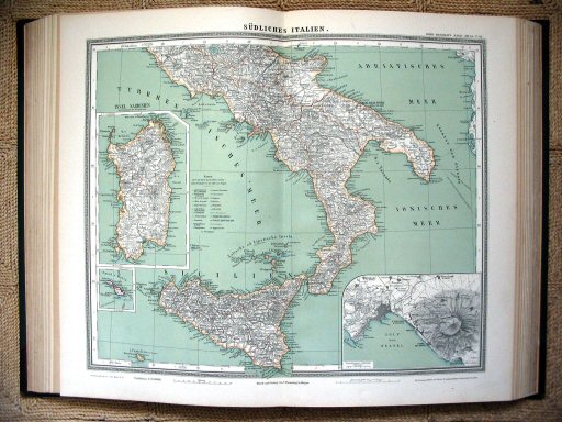 Sohr-Berghaus Hand-Atlas 1892 (100)
46. Zuid-Italië / Southern Italy