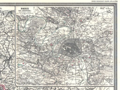 Sohr-Berghaus Hand-Atlas 1892 (100)
49a. Parijs / Paris