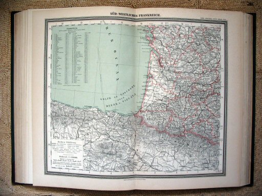 Sohr-Berghaus Hand-Atlas 1892 (100)
50. Frankrijk (ZW) / France (SW)