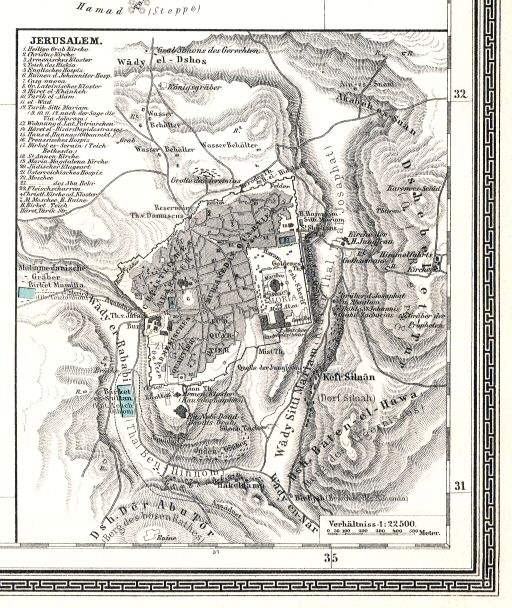 Sohr-Berghaus Hand-Atlas (1892)
76a. Jeruzalem / Jerusalem
