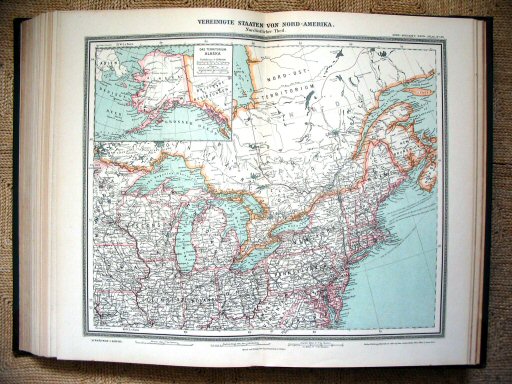 Sohr-Berghaus Hand-Atlas 1892 (100)
90. Verenigde Staten (NO) / United States (NE)