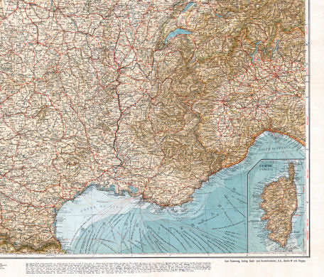 Sohr-Berghaus, Handatlas, 9. Aufl.
28. Frankreich, Blatt 4
Frankrijk, blad 4 / France, sheet 4