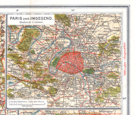 Sohr-Berghaus, Handatlas, 9. Aufl.
26a. Paris und Umgegend
Parijs en mmgeving / Paris and environs