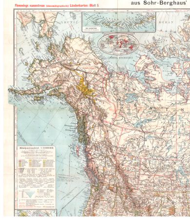 Sohr-Berghaus, Handatlas, 9. Aufl.
68. Nordamerika, Blatt 1
Noord-Amerika, blad 1 / North America, sheet 1