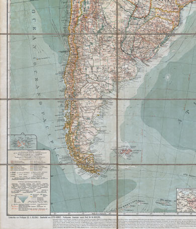 Sohr-Berghaus, Handatlas, 9. Aufl.
81. Süd-Amerika, Blatt 3
Zuid-Amerika, blad 3 / South America, sheet 3