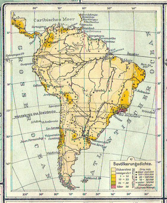 Flemmings namentreue Länderkarte
6e. Bevölkerungsdichte
Bevolkingsdichtheid / Density of population