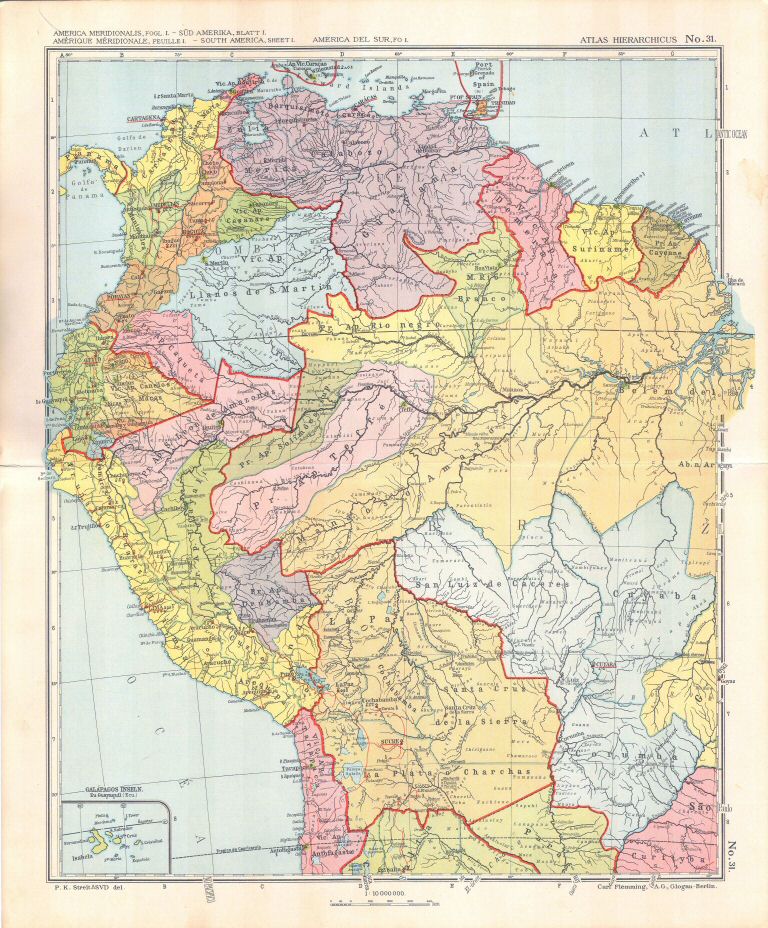 Atlas Hierarchicus
31. Süd-Amerika, Blatt 1
Zuid-Amerika, blad 1 / South America, sheet 1