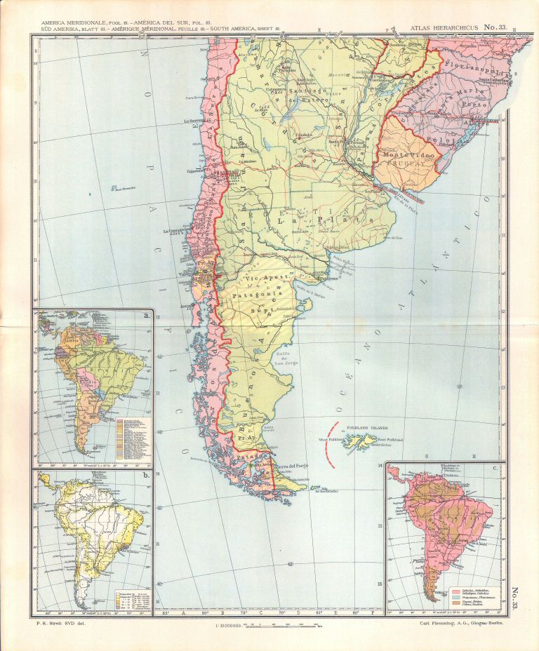 Atlas Hierarchicus
33. Süd-Amerika, Blatt 3
Zuid-Amerika, blad 3 / South America, sheet 3