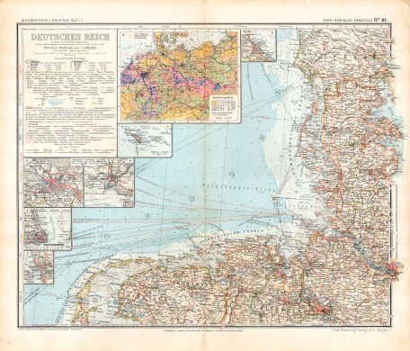 Sohr-Berghaus, Handatlas, 9. Aufl.
10. Deutsches Reich, Blatt 1
Duitsland, blad 1 / Germany, sheet 1