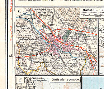 Sohr-Berghaus, Handatlas, 9. Aufl.
10d. Bremen
Bremen