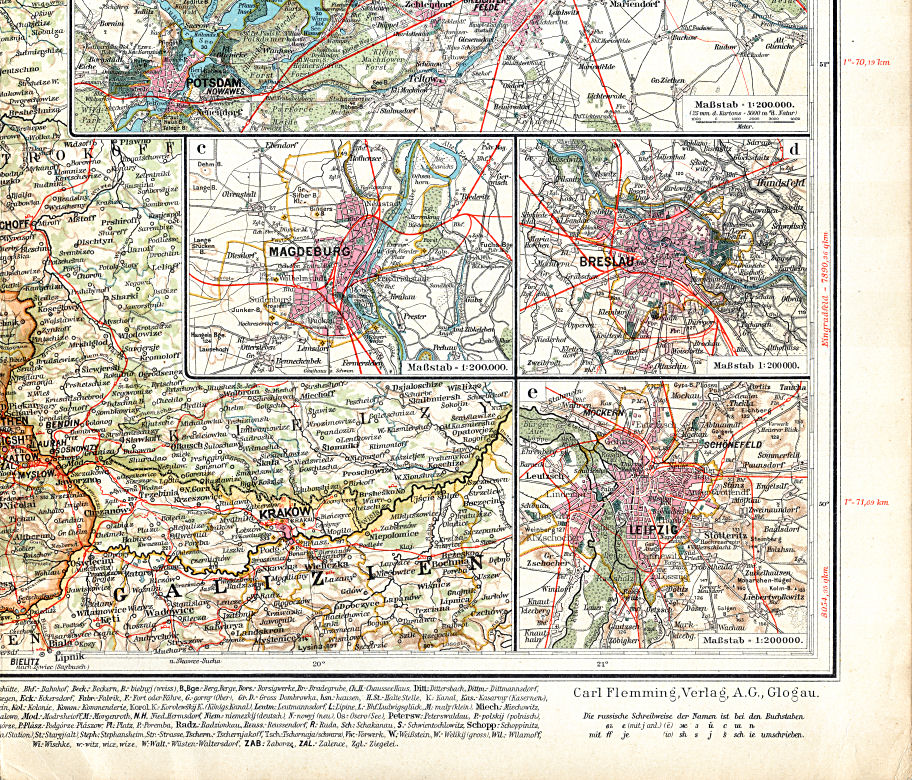 Sohr-Berghaus, Handatlas, 9. Aufl.
15c. Magdeburg&nbsp; 15d. Breslau&nbsp; 15e. Leipzig
Magdebrug, Breslau (Wrocław), Leipzig