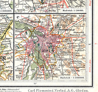 Sohr-Berghaus, Handatlas, 9. Aufl.
15e. Leipzig (1903/04)
Leipzig