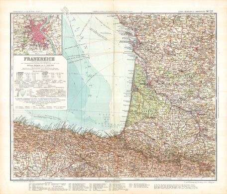Sohr-Berghaus, Handatlas, 9. Aufl.
27. Frankreich, Blatt 3
Frankrijk, blad 3 / France, sheet 3