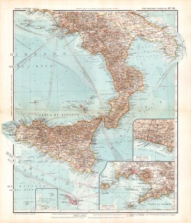 Sohr-Berghaus, Handatlas, 9. Aufl.
50. Italien, Blatt 4
Italië, blad 4 / Italy, sheet 4