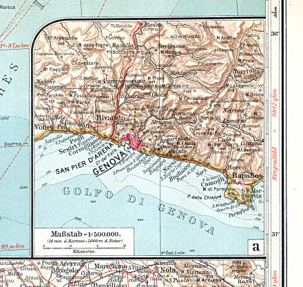 Sohr-Berghaus, Handatlas, 9. Aufl.
50a. Genua (1903/04)
Genua / Genoa