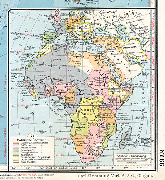 Sohr-Berghaus, Handatlas, 9. Aufl.
66a. Afrika, politische Übersicht (1902/03)
Afrika (staatkundig) / Africa (political)