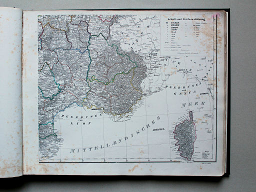 Sohr-Berghaus Universal-Handatlas NL, 1850
38. General-Karte von Frankreich [Südöstliches Frankreich]
