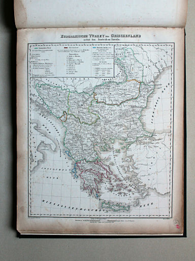 Sohr-Berghaus Universal-Handatlas NL, 1850
63. Europaeische Türkey und Griechenland nebst den Ionischen Inseln