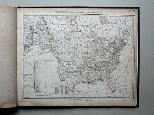 Sohr-Berghaus Universal-Handatlas NL, 1850
86. Vereinigte Staaten von Nord-America