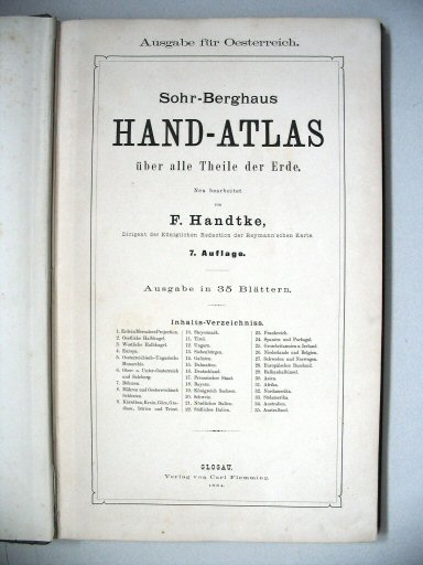 Sohr-Berghaus Hand-Atlas, Österreich (1884)
Titelpagina / Title page
