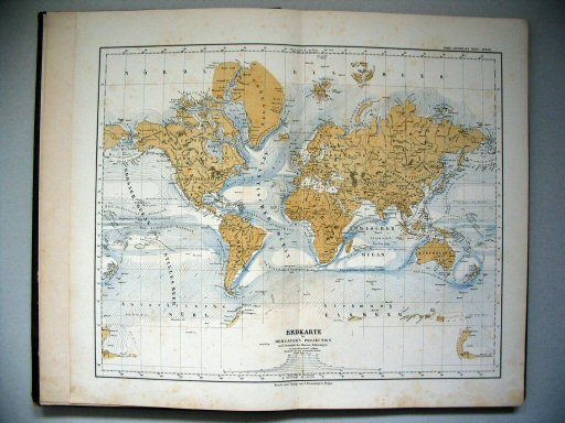 Sohr-Berghaus Hand-Atlas, Österreich (1884)
1. Erdkarte in Mercator's Projection